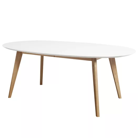 Auslaufartikel: Andersen Furniture - DK10 Ausziehtisch oval, Eiche geölt / weiß