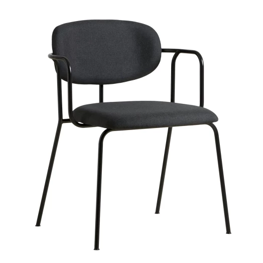 Woud - Frame Stuhl, schwarz / dunkelgrau